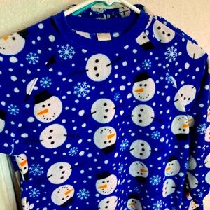 Used Children’s Place Boys M 7/8 Blue Fleece 2-Piece Penguin Sleeper